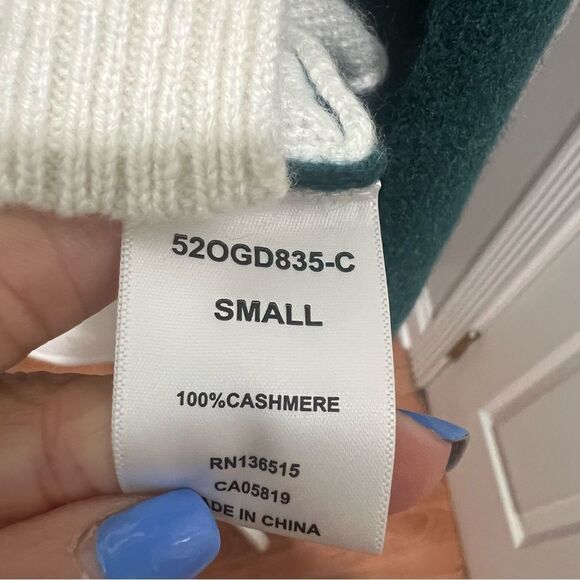 NWT Revolve One Grey Day Cashmere color block turtleneck size small oversized - Picture 10 of 10